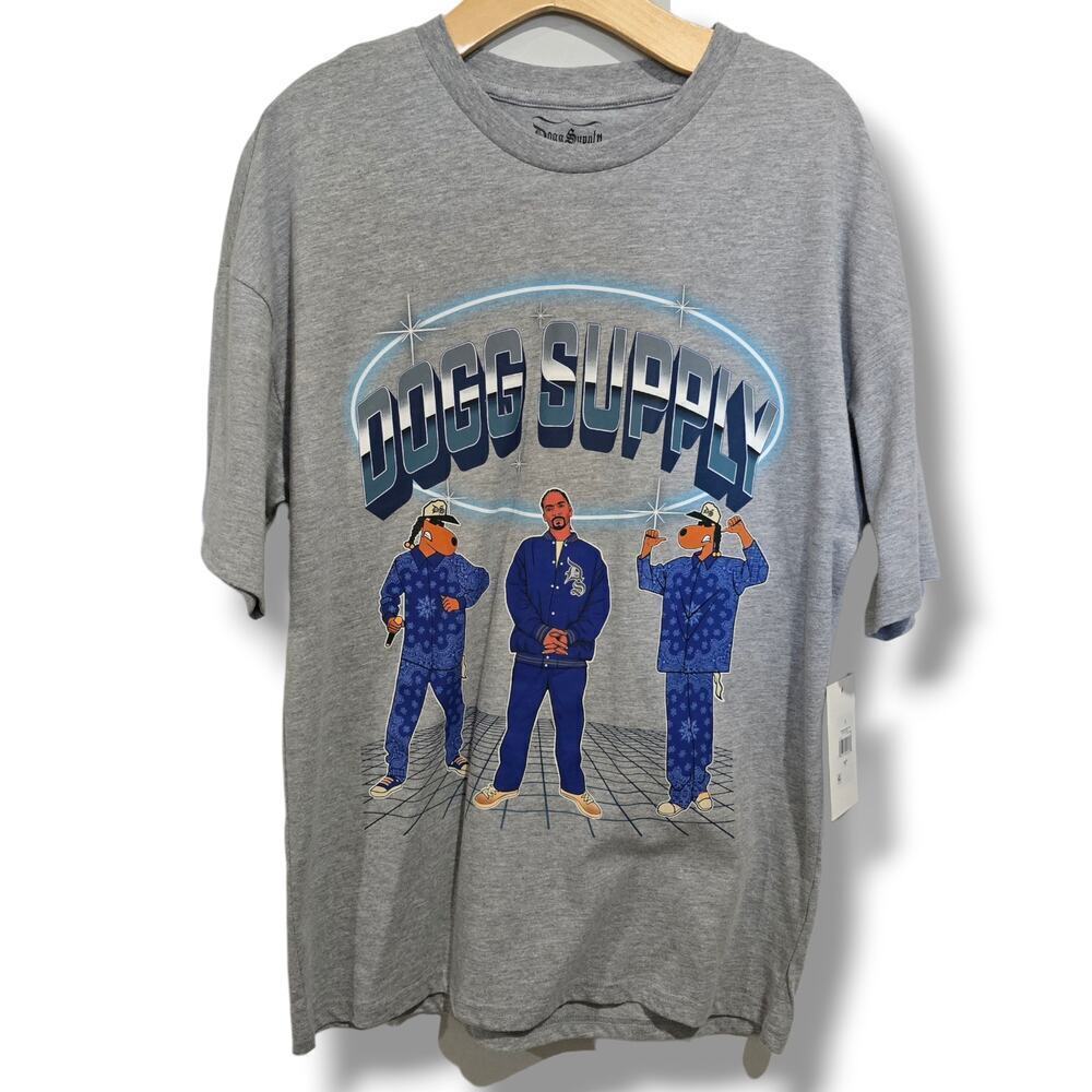Dogg Supply by Snoop Dogg Men’s Gray Graphic Tee Cotton Blend NWT